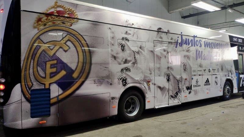 Vinilo autobús Real Madrid
